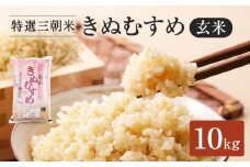 【先行予約】令和7年産　新米　米　特選三朝米　きぬむすめ　三朝町産　10kg　玄米