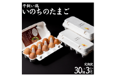 137K.平飼い鶏の『いのちのたまご』30個×3ヶ月〔定期便〕