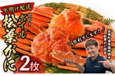 【先行予約】（訳あり）松葉ガニ（ボイル）2枚【年明け配送】※着日指定不可※北海道、沖縄、一部離島への配送不可《ずわいがに　かに　カニ　蟹》