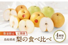 数量限定【定期便】鳥取県産 梨の食べ比べ 4種類コース