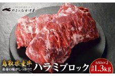 62.鳥取県産牛 ハラミブロック 650g×2パック【国産 鳥取和牛 和牛 焼肉 肉 にく 鳥取県 北栄町 おすすめ 人気】 