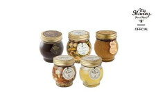 359.ナッツの蜂蜜漬け＆アカシアハニー＆ハニーショコラ＆エトワール＆ピーナッツハニーのセット　各１個