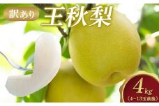 【訳あり】王秋梨 4kg（4～13玉前後）※2025年10月下旬～12月上旬頃に順次発送予定【先行予約 梨 なし 果物 フルーツ くだもの 鳥取県 北栄町 おすすめ 人気 送料無料】