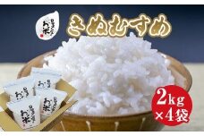 181.日置さん家のお米「きぬむすめ」2kg×4袋【玄米・2025年産】