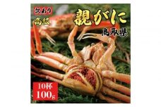 1073.【2025年11月発送】鳥取県産 特撰 親がに 姿【セコガニ】（茹）【訳あり】100g 10杯