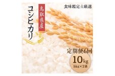 1097.【定期便全6回】【令和7年産新米】【食味鑑定士厳選】 鳥取県産 コシヒカリ10kg (5kg×2袋) 合計 60kg