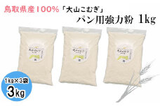 IW04：鳥取県産大山こむぎパン用強力粉（1kg×3袋）