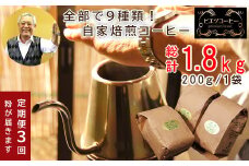 【3回定期便】【コーヒー粉】自家焙煎コーヒー　ギフト箱入り　600g×3回
