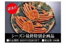 20-T14　【訳あり】冷凍松葉がに2枚（大山ブランド会）/蟹　かに　カニ