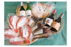 C111ぜいたく干物セットと鬼太郎焼酎３種・鬼太郎日本酒１種