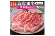 鳥取和牛 焼肉用カルビ（300g）【やまのおかげ屋】HN012-001