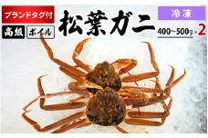 【先行予約】【冷凍】ブランドタグ付ボイル松葉ガニ（400g～500gを2枚）OM-24 タグ付き 松葉ガニ 松葉がに かに 蟹 カニ 鳥取県境港 御来屋漁港