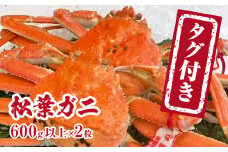 【チルドでお届け】【ボイル】境港水揚げ タグ付き松葉ガニ (600g以上×2枚) 魚々魚厳選 松葉がに 松葉蟹