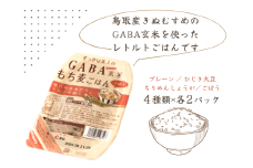 GABA玄米もち麦パックごはん 4種類セット（8パック入り）鳥取産きぬむすめ JA 0588