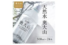 【定期便3回】天然水奥大山 500ml24本×3ヶ月 ミネラルウォーター 軟水 ペットボトル 500ミリ ヨーデル PET 0889