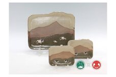 ＜大山焼久古窯＞大山皿3点セット （大山ブランド会）米子高島屋 60-BB8 0899