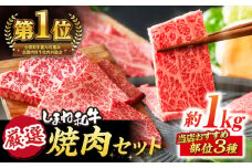 極上厳選！受賞歴多数 しまね和牛 焼肉セット 部位3種(1kg) 島根県松江市/株式会社O.R.C [ALEF003]｜しまね和牛 牛肉 肉 焼肉 焼き肉 和牛 黒毛和牛 国産牛 霜降 冷凍 ギフト バラ ロース モモ ザブトン カルビ