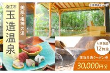 玉造温泉共通クーポン券 寄附額10万円 30000円分クーポン 島根県松江市/玉造温泉旅館協同組合 島根 松江 旅行 宿泊 ホテル 旅館 人気 おすすめ 割引 チケット クーポン 観光 トラベル 宿 [ALHN002]｜宿泊クーポン 30000円分 観光 旅行券 宿泊 ギフト 贈答 松江 おすすめ