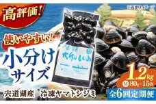 【全6回定期便】生産量日本一！宍道湖産 ヤマトシジミMサイズ（真空冷凍） 80g×15袋 島根県松江市/有限会社日本シジミ研究所 [ALBS004]