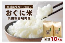 【先行予約】【令和7年産】浜田市金城町産の美味しいコシヒカリ100%【おぐに米】10kg 10キロ 米 おこめ コシヒカリ 白米 精米 特産品 ごはん お取り寄せ 小分け 【071_2065】