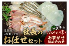 山陰浜田 香住屋のこだわり干物「社長のお任せセット」 魚介類 魚貝類 魚 干物 一夜干し セット 詰め合わせ ギフト 贈り物 【024_0948】
