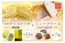 とろーり濃厚半熟チーズケーキと浜田地方産果実のシュークリームセット お菓子 洋菓子 セット 詰め合わせ ギフト 贈り物 【016_1415】