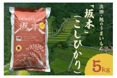 【令和6年産】浜田・旭のうまいもん「坂本」（こしひかり）5kg 米 お米 こしひかり 精米 白米 ごはん 新生活 応援 準備 お取り寄せ 特産 5kg 5キロ 【118_1157】