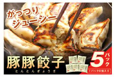 浜田生まれ浜田育ち がっつりジューシー「豚豚餃子」（5パック入り） 惣菜 餃子 ギョーザ 冷凍 簡単調理 焼くだけ おかず おつまみ 島根県 浜田市 【067_1939】