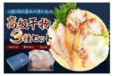 山陰浜田港あけぼの丸ののどぐろ・笹かれい・白いか高級3種セット 魚介類 アカムツ のどくろ 笹かれい いか 魚貝類 干物 干もの 一夜干し 干物セット 御中元 御歳暮 ギフト 海鮮 厳選 個包装【146_1490】