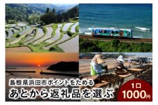 ≪1口・1,000円≫島根県浜田市ポイントをためる あとから返礼品を選ぶ【浜田市】 あとから選べる 選べる 選ぶ あとから 【140_1538】