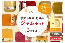 【定期便年3回】季節の果実、野菜のジャム&純粋蜂蜜セット 果実 野菜 ジャム セット 国産はちみつ 蜂蜜 詰め合わせ ギフト お返し 定期便 3回【018_1692】