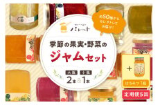 【定期便年5回】季節の果実、野菜のジャム&純粋蜂蜜テーブルセット お楽しみ定期便 果実 野菜 ジャム セット 国産はちみつ 詰め合わせ 母の日 パンのお供 定期 5回【018_1694】