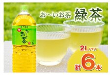 お～いお茶 緑茶PET 2L 6本入り×1ケース ドリンク 飲料 セット ペットボトル お茶 グリーンティー ストック 備蓄 新生活 応援 準備 【114_2072】