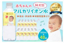 ミネラルウォーター 赤ちゃんのアルカリイオン水500ml 24本入 2箱 飲料 ドリンク 水 アルカリイオン水 軟水 備蓄 【043_1840】