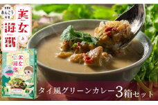 美女と海獣 タイ風あんこうグリーンカレーのスープ 3箱セット 惣菜 加工品 スープ スープカレー グリーンカレー あんこう 【145_2074】