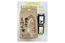 【先行予約】島根はまだからのお米とぶどう2種のジャムセット【032_2102】