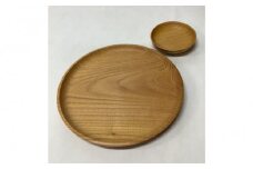 【木の器】7寸パン皿×1枚、3寸豆皿×1枚