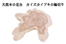 天然木の花台　カイズカイブキの輪切り