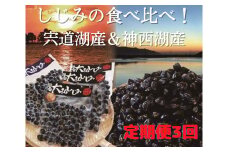 【３回定期便】しじみの食べ比べ！宍道湖産＆神西湖産