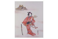 園山幹生　リトグラフ　「出雲の阿国と出雲大社 II」