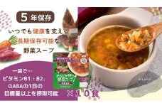 【からだを想う野菜スープ】和風五目10食セット/レトルト/食物アレルギー対応/長期保存/防災食