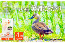 【精米】５つ星お米マイスター推薦 合鴨農法米 美都ひかり「つや姫」2kg×4回コース【新米 令和7年産 2025年産 定期便 定期 4回 米 お米 白米 ブランド米 つや姫 2kg×4回 合計8kg 美味しまね認証 無農薬 無化学肥料 安心安全 合鴨農法 コース】