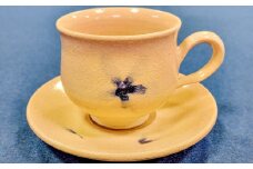 雪舟焼 コーヒーカップ＆ソーサー（コスモス）【コーヒーカップ ソーサー おしゃれ 1点もの 雪舟焼 和陶器 陶器 カップ ソーサー セット ギフト プレゼント 贈り物 贈答】