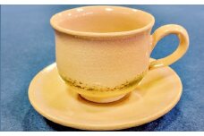 雪舟焼 コーヒーカップ＆ソーサー（雲模様グリーン）【和陶器 陶器 コーヒーカップ  受皿 セット 雪舟焼 カップ ソーサー コップ ギフト プレゼント 贈答 贈り物】
