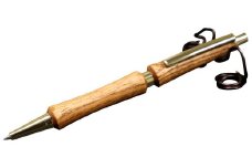 ハンドメイドシャープペンシル（ノック式）栴檀（センダン） 1本【手作り 木 木材 世界でひとつ 個性 天然 木目 シャーペン ガンメタ シルバー ゴールド ギフト プレゼント お祝い】