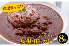ごろっと島根和牛カレー（8個）【カレー 8個 1食 220g レトルト食品 レトルトカレー レトルト ビーフカレー 中辛 肉 和牛 しまね和牛 詰め合わせ セット 備蓄用 災害備蓄 島根県 大田市】
