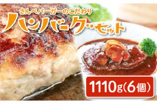 さんべバーガーのこだわりハンバーグセット（配達指定日不可）【ハンバーグ 200g 3個 ハンバーグステーキ 170g 3個 手作り デミソース 簡単 レンジ 湯せん 人気 セット 詰め合わせ 冷凍】