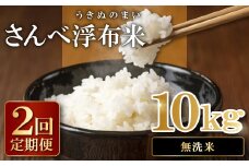 さんべ浮布米（無洗米）定期便（5kg×2回コース）【無洗米 定期便 2回 先行予約 コシヒカリ 5kg 2回定期 令和6年産 こしひかり 合計10kg お米 2024年産 特別栽培米 島根県産 大田市産 減化学肥料】