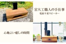 スマホウッドスピーカー（iPhone用）いちょっぱ 大サイズ【スピーカー ホーン型 iPhone用 ウッドスピーカー 木製 インテリア】