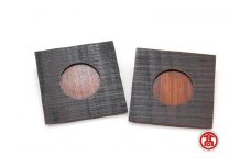 欅　コースター（ペア）　［髙島屋選定品］【茶托 日用品 おもてなし ケヤキ 天然木 自然 民芸品 うるし仕上げ 漆 小皿 木目 島根県 安来市】